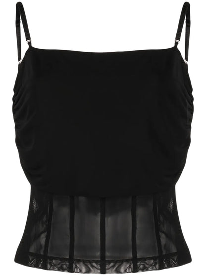 Semi-Sheer Sleeveless Top