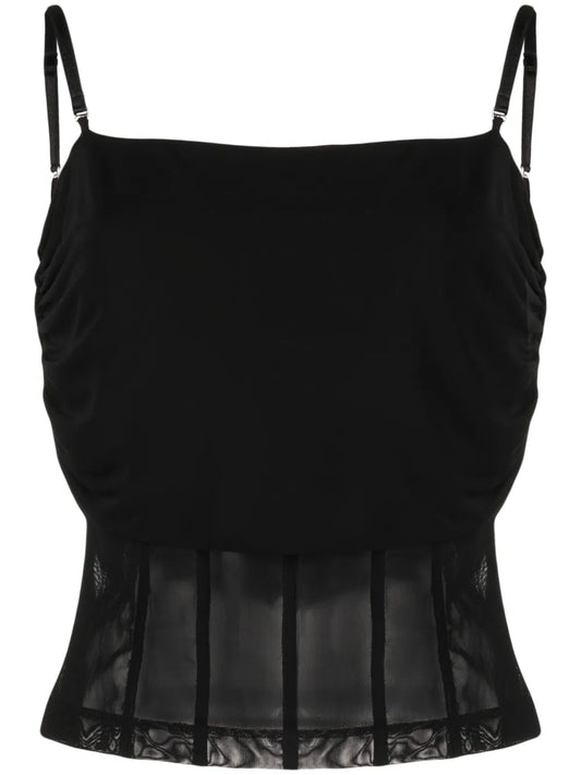 Semi-Sheer Sleeveless Top