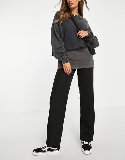 Straight Leg Tailored Trousers