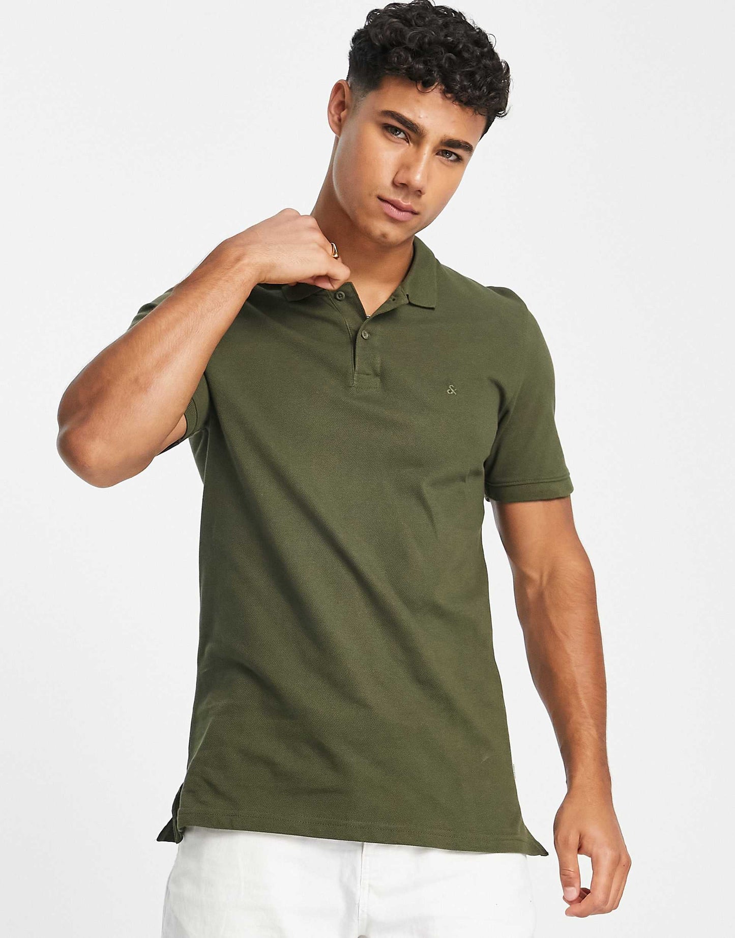 Essentials Slim Fit Pique Logo Polo