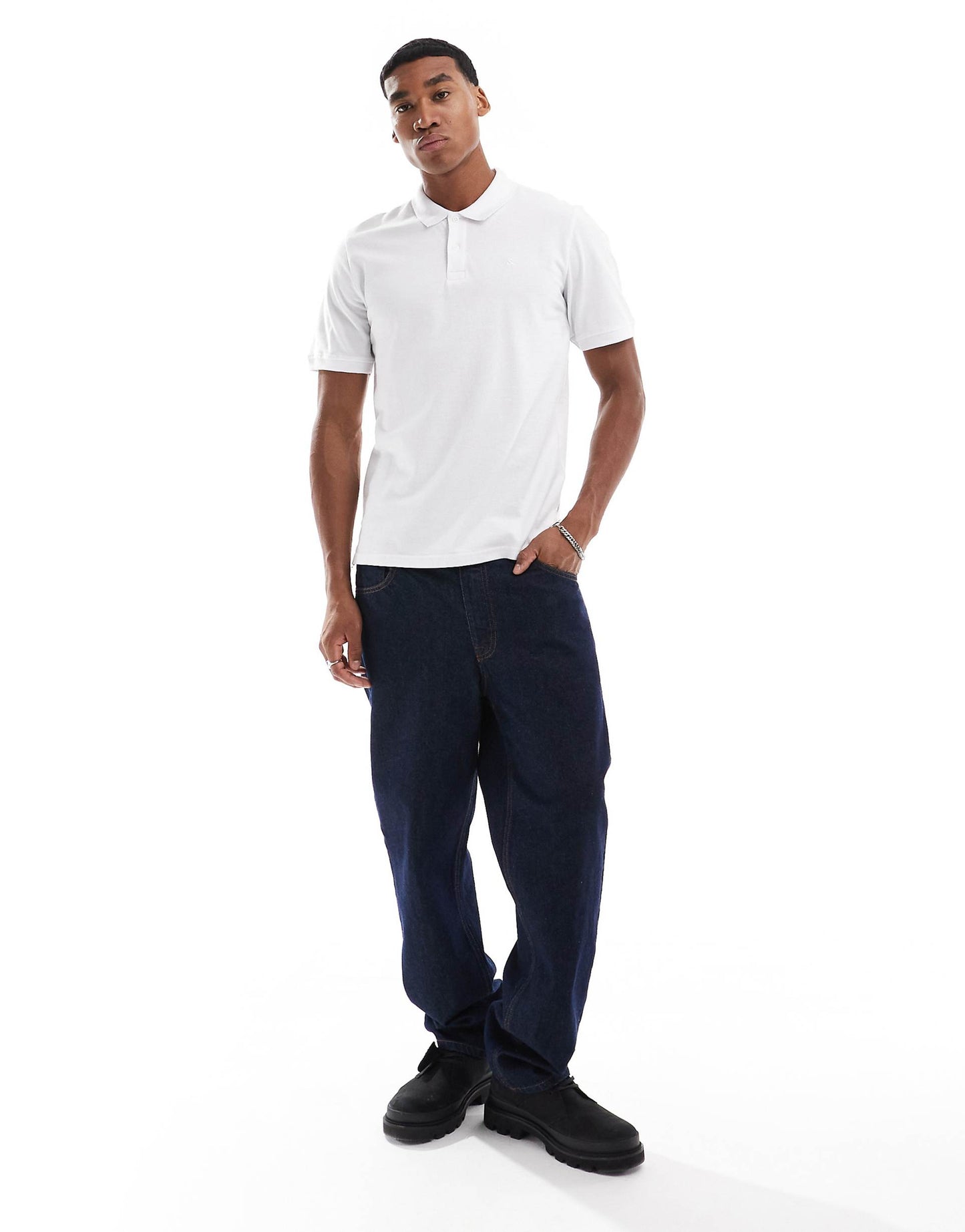 Essentials Slim Fit Pique Logo Polo
