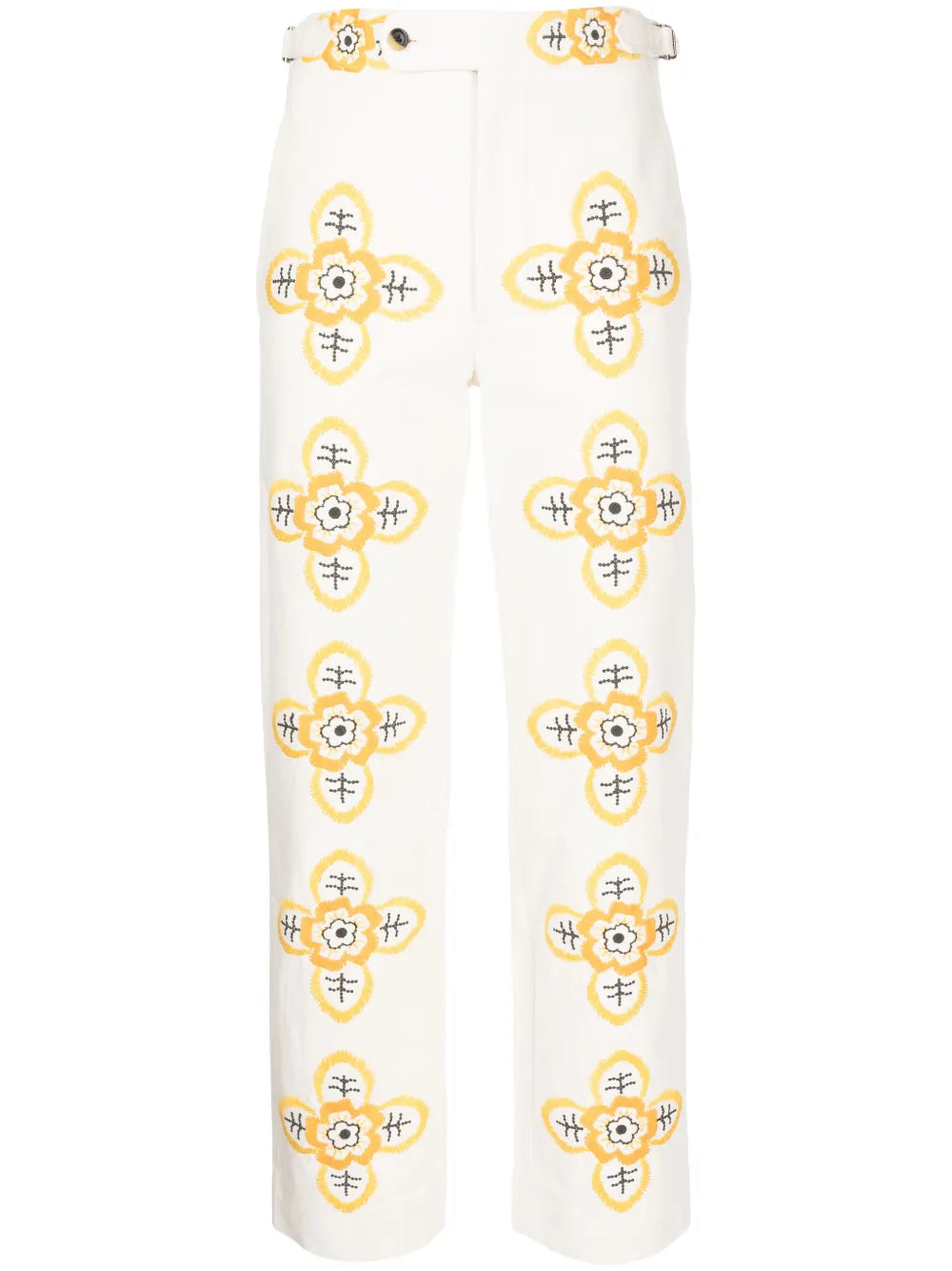 Buttercup Embroidered Straight-Leg Trousers