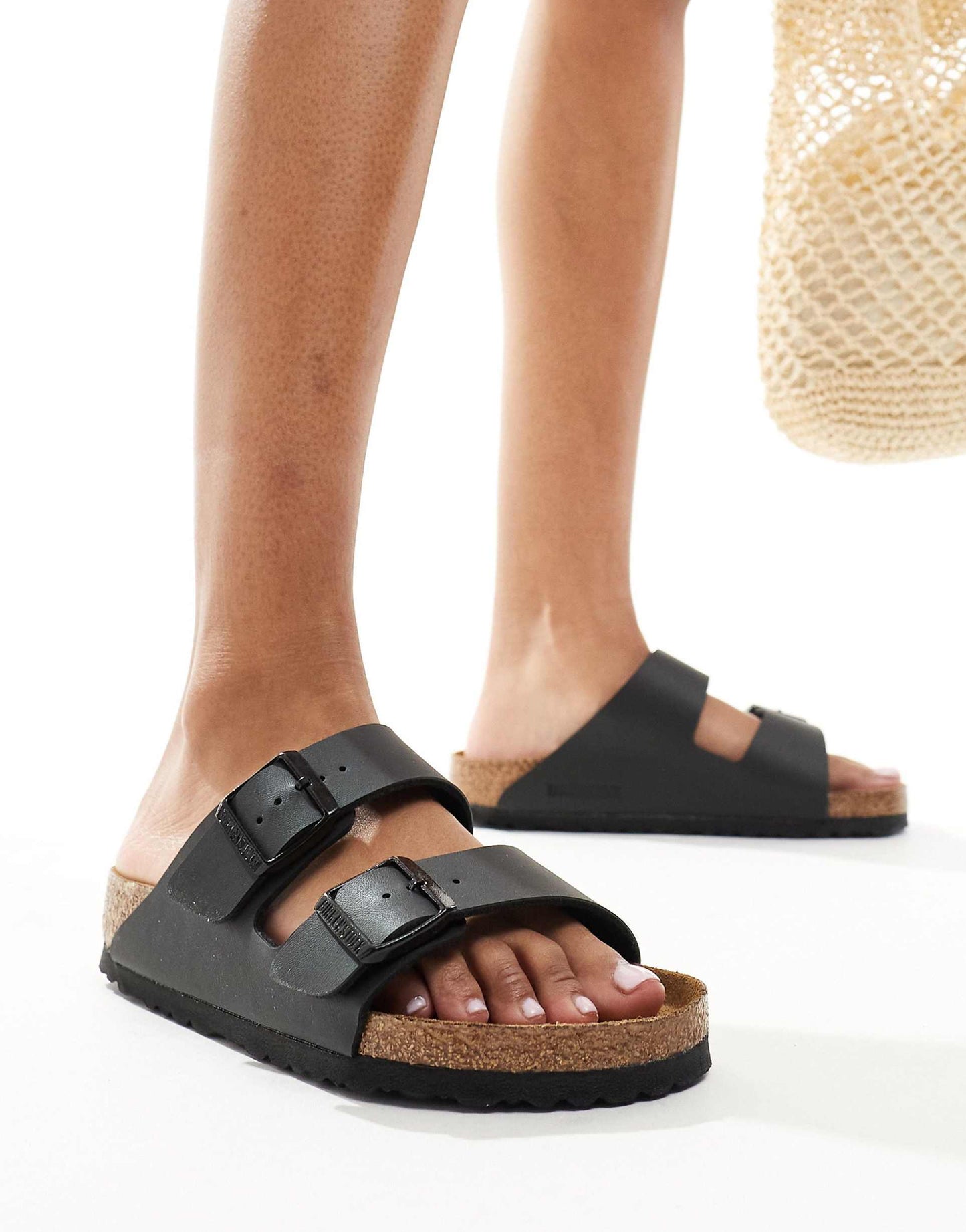 Arizona Black Flat Sandals