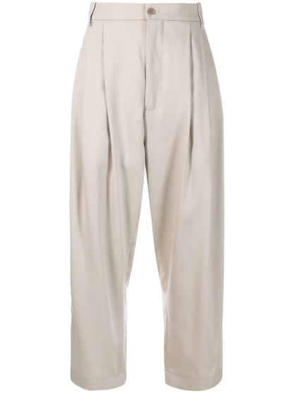 High-Waisted Cropped Trousers