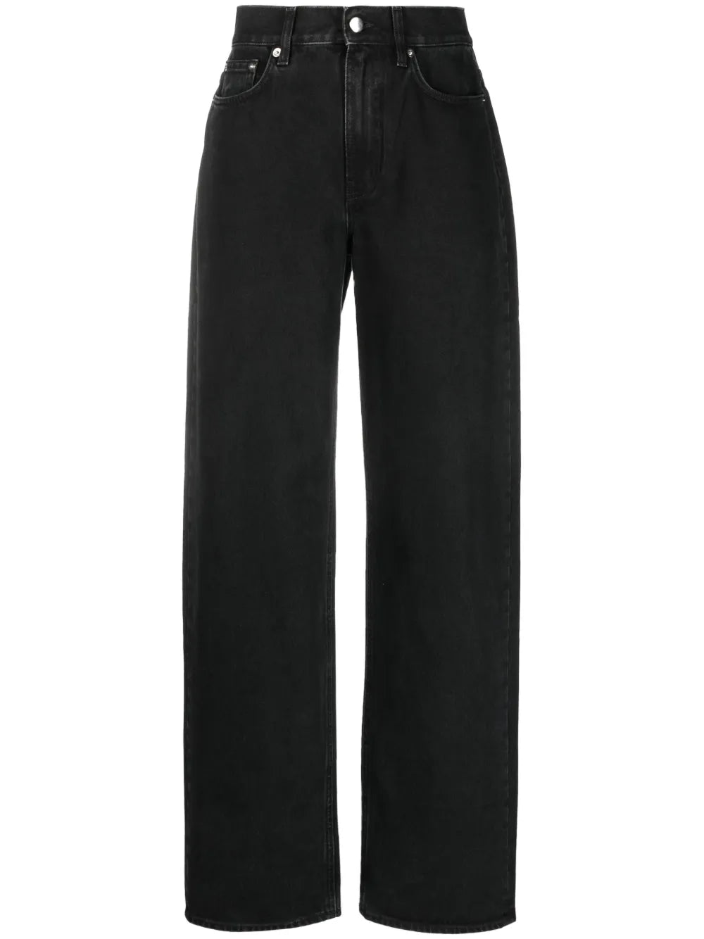 Dark-Wash Wide-Leg Jeans