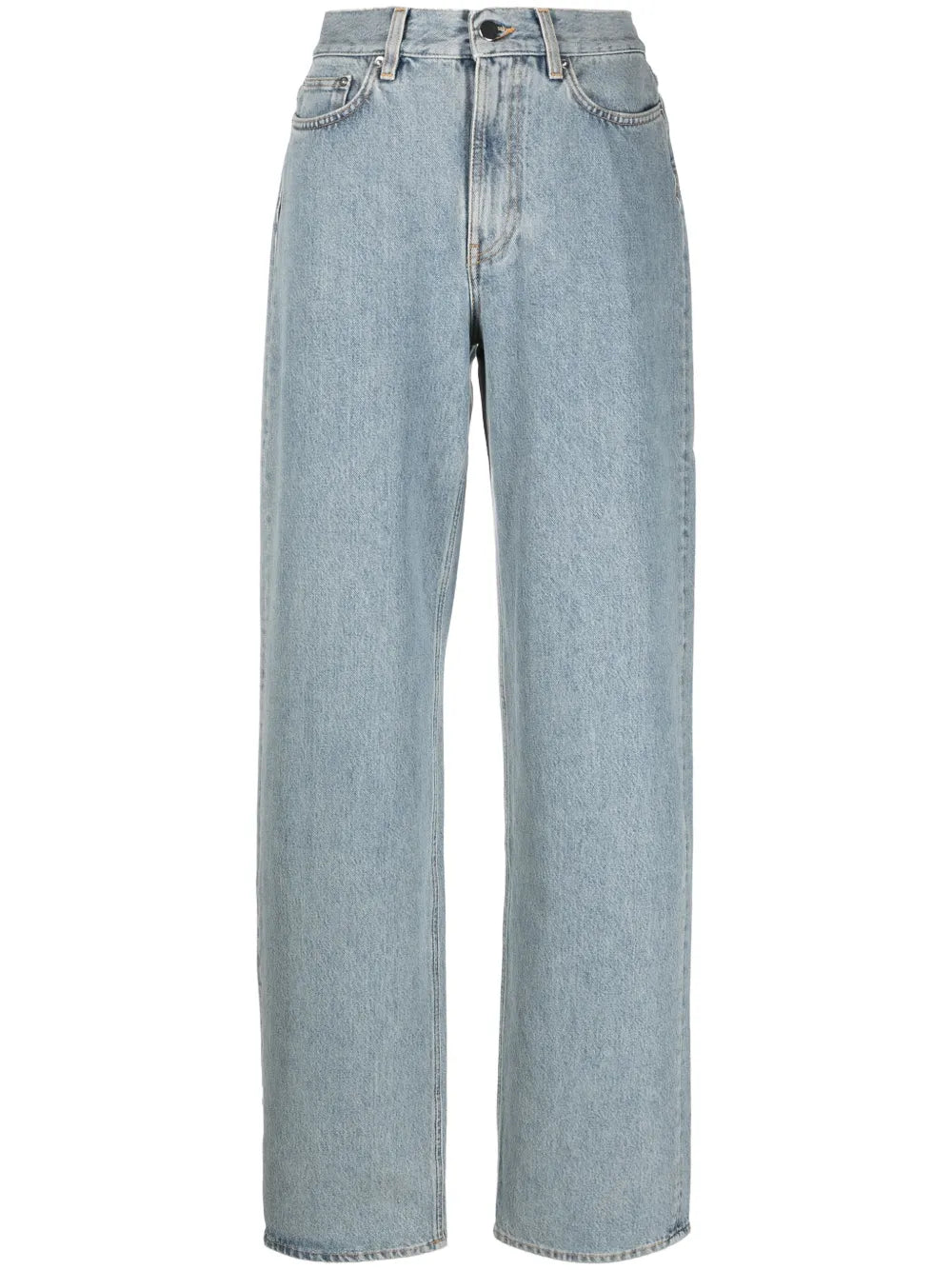 Light-Wash Wide-Leg Jeans