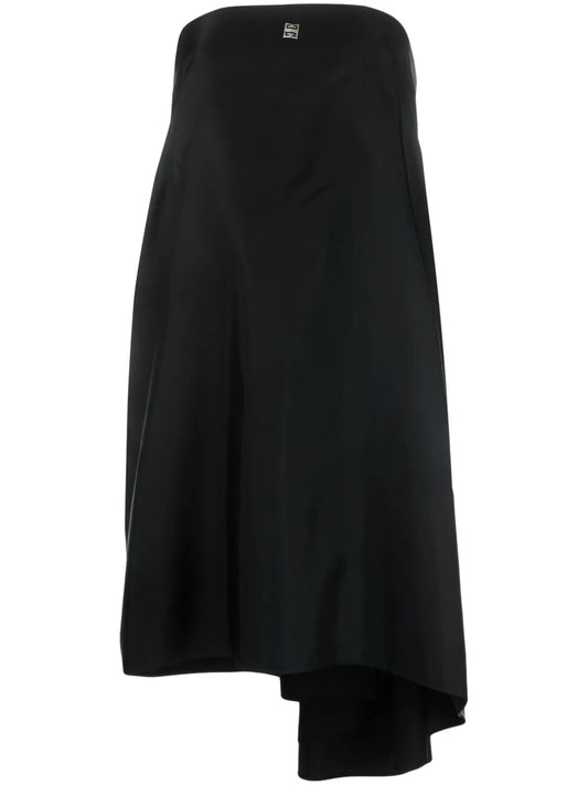 Strapless A-Line Midi Dress