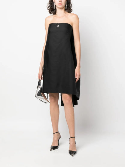 Strapless A-Line Midi Dress