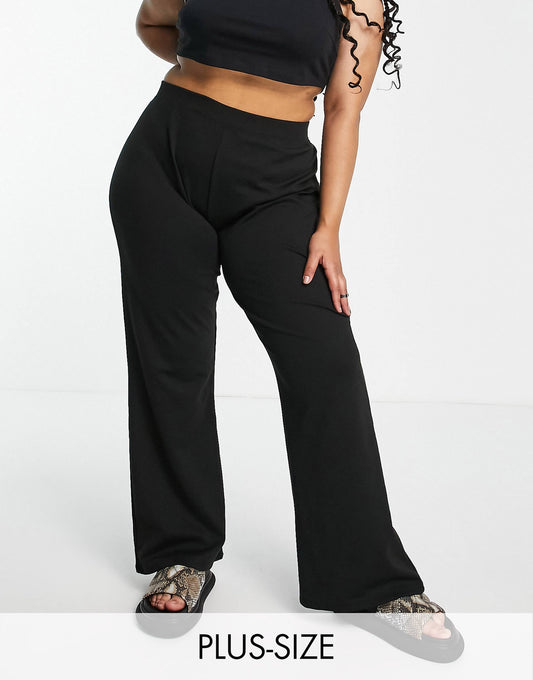 Curve High Waisted Flare Trousers