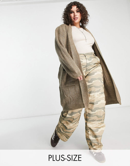 Curve Longline Knitted Cardigan