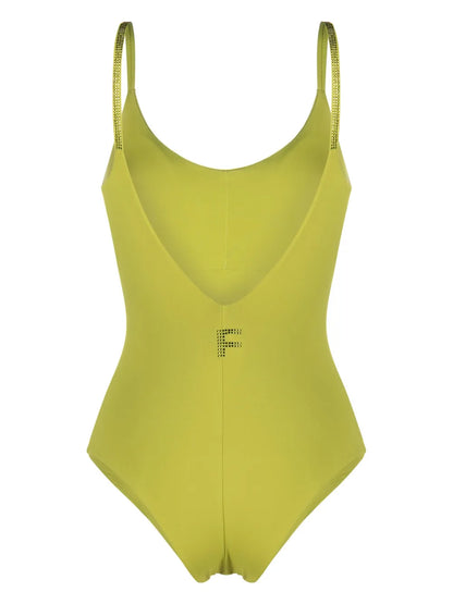 Logo-Embellished Sleeveless Swimsuit