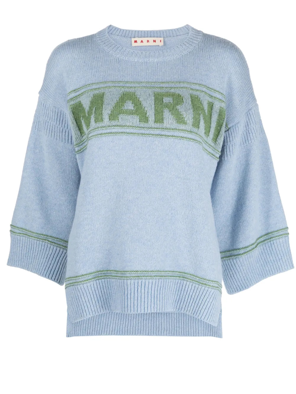 Intarsia-Logo Virgin-Wool Sweater