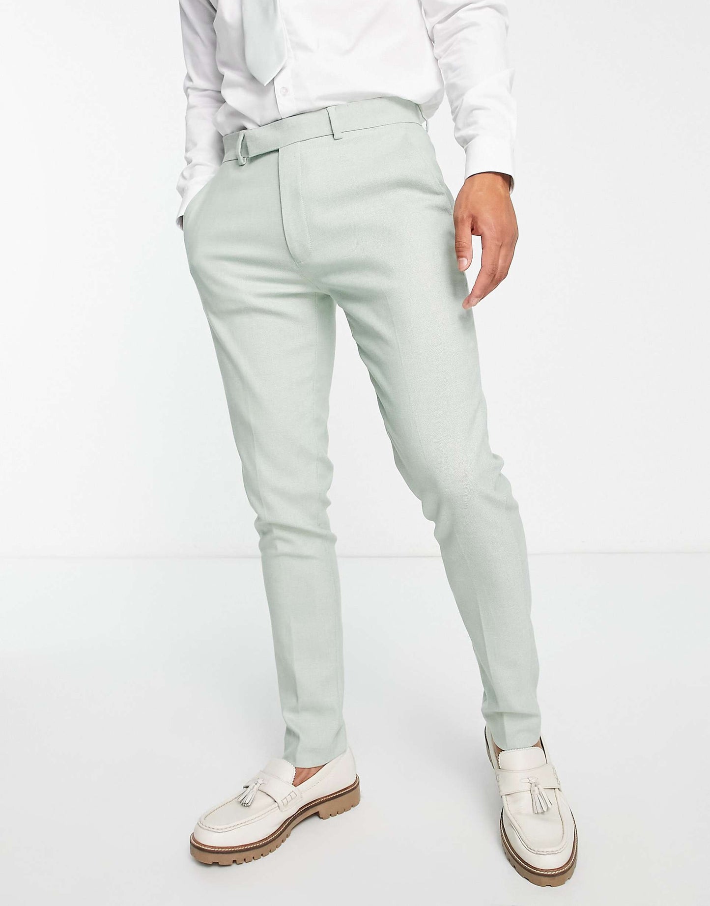 Smart Oxford Skinny Suit Trousers