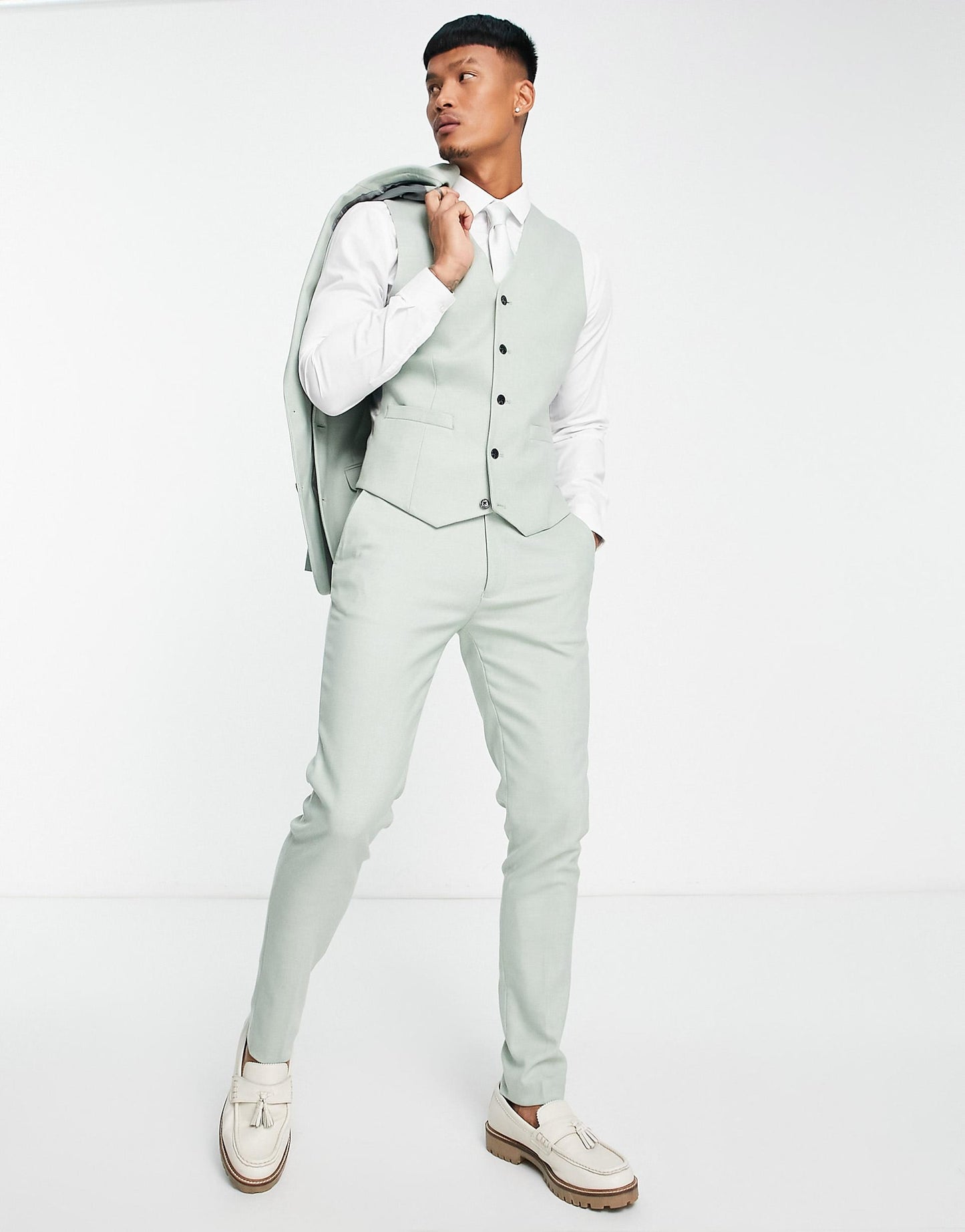 Smart Oxford Skinny Suit Trousers