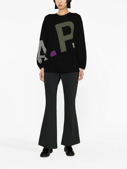 Logo-Print Wool Jumper