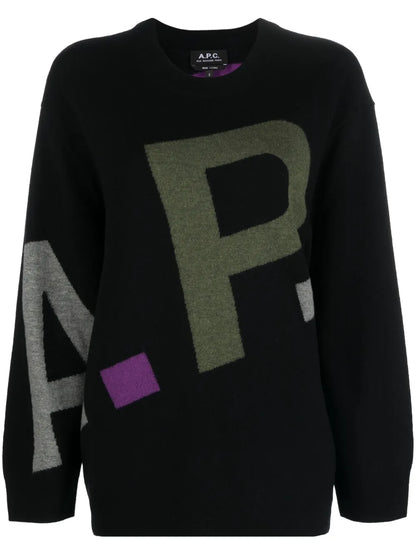 Logo-Print Wool Jumper