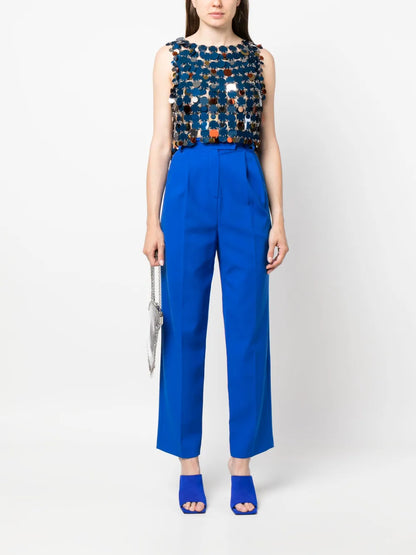 Paillette-Chainmail Cropped Top