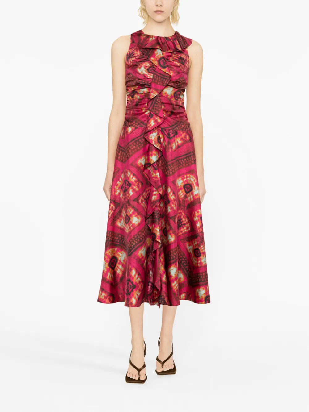 Othella Graphic-Print Silk Midi Dress