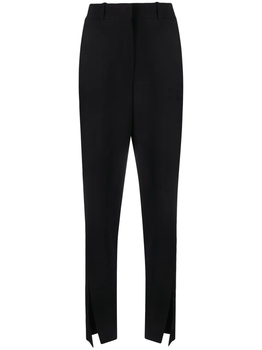Split-Hem Virgin Wool Tapered Trousers