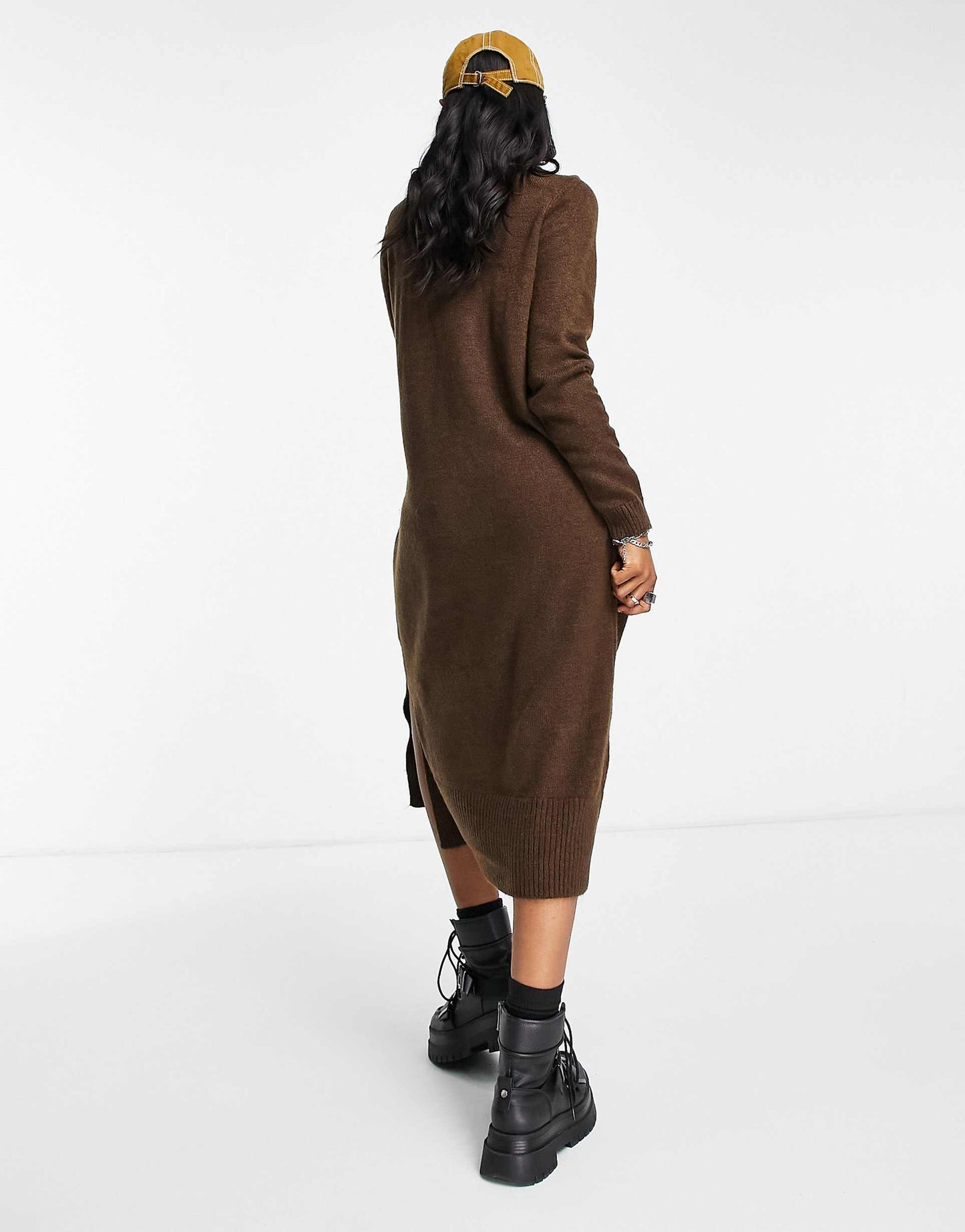Roll Neck Midi Jumper Dress