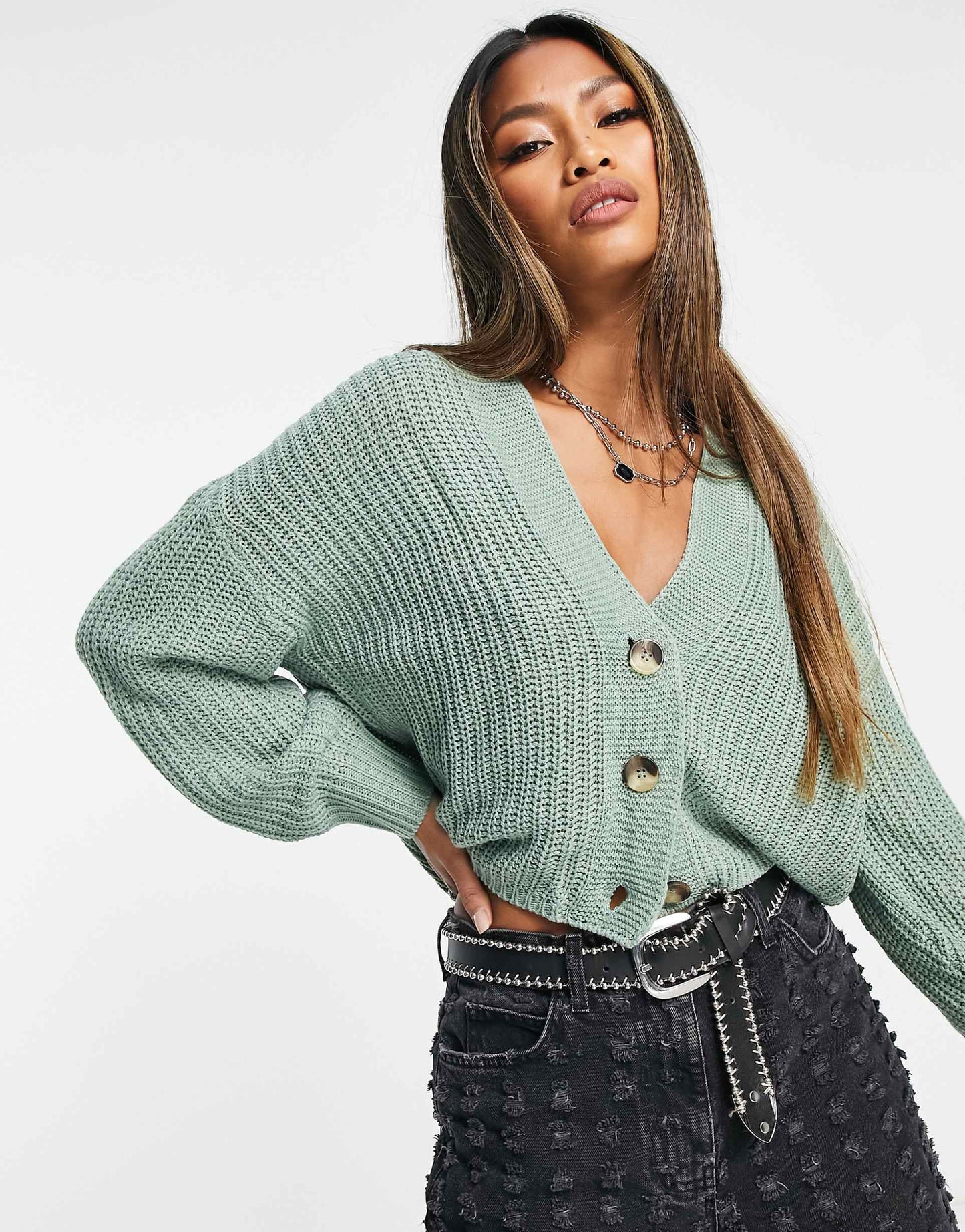 Ribbed Knitted Cardigan