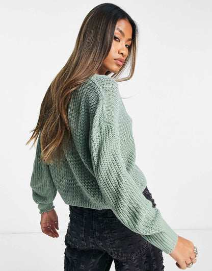 Ribbed Knitted Cardigan