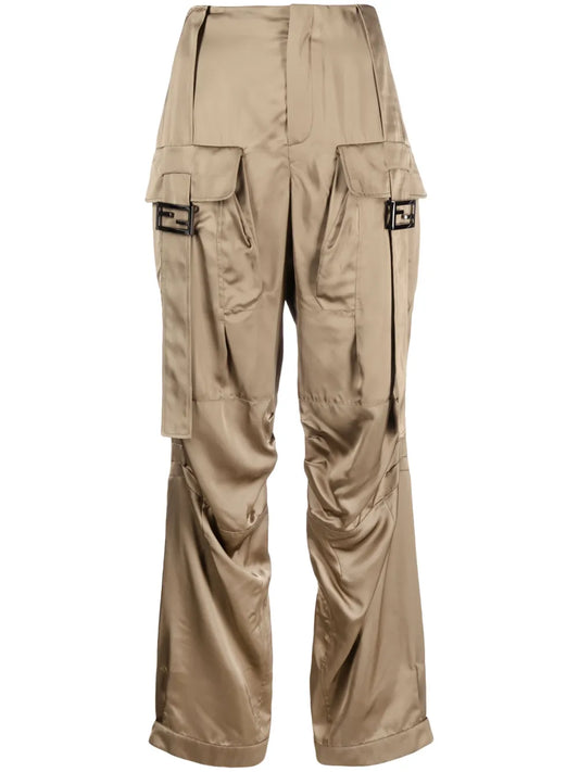 Satin Cargo Trousers
