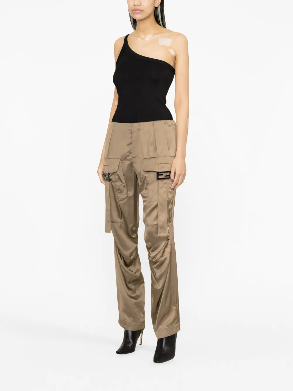 Satin Cargo Trousers