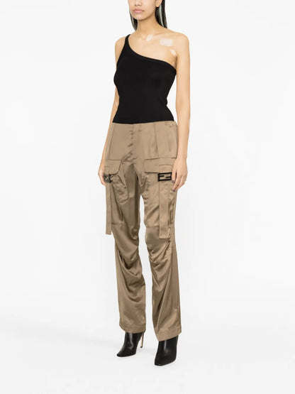 Satin Cargo Trousers