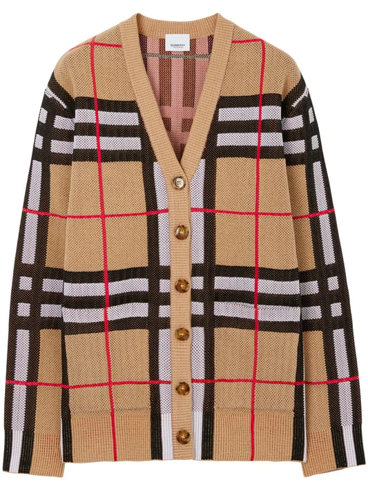 Vintage Check V-Neck Cardigan
