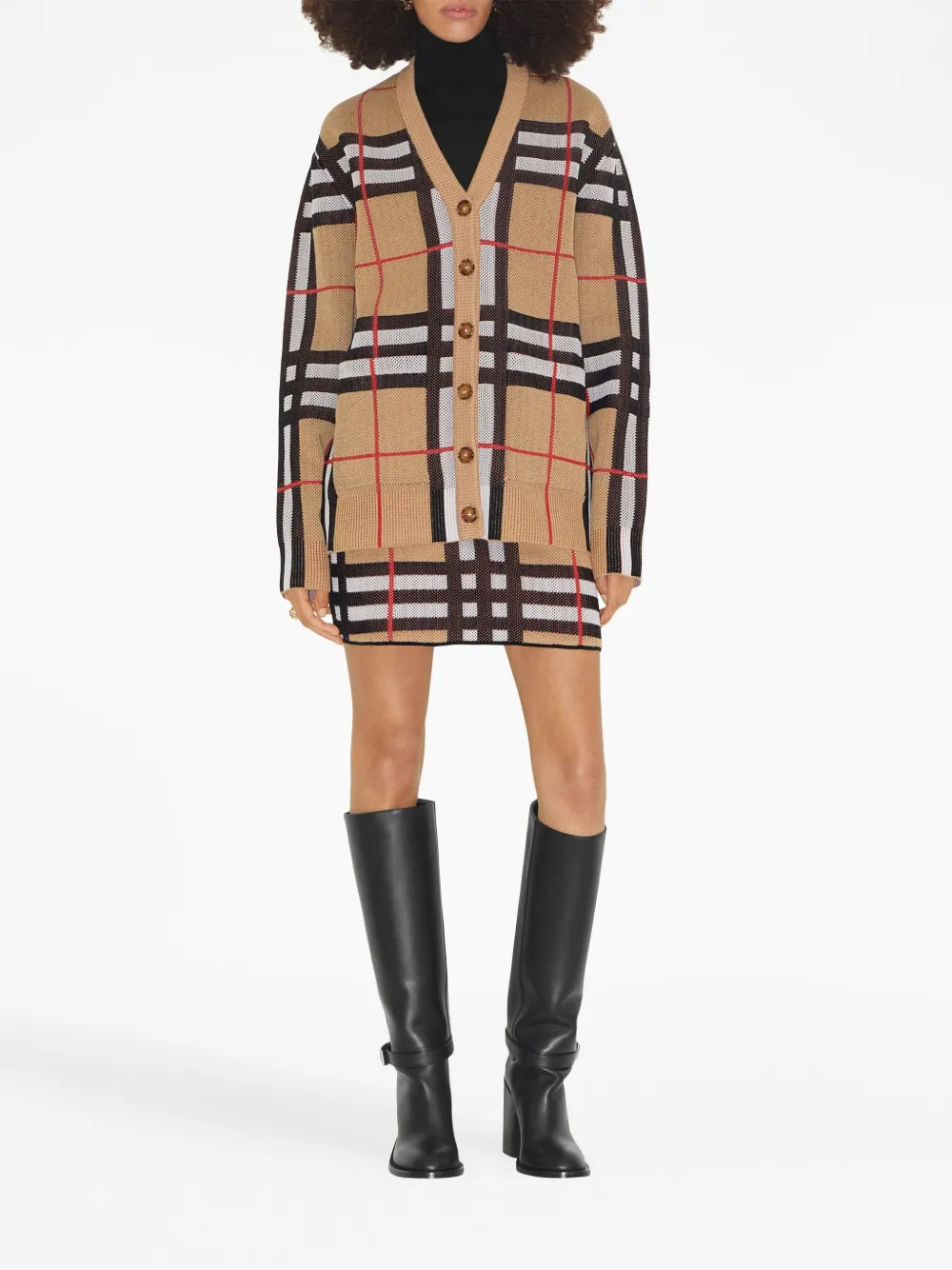 Vintage Check V-Neck Cardigan