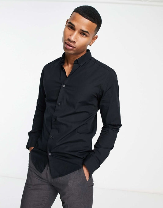 Slim Fit Stretch Poplin Shirt