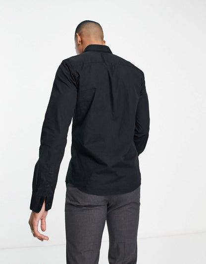 Slim Fit Stretch Poplin Shirt