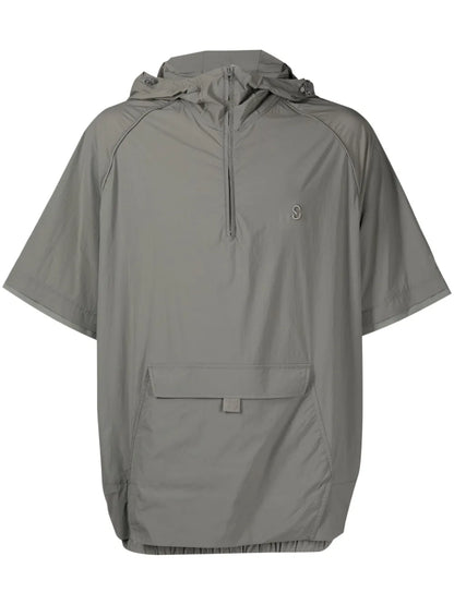 Logo-Embroidered Short-Sleeve Hoodie
