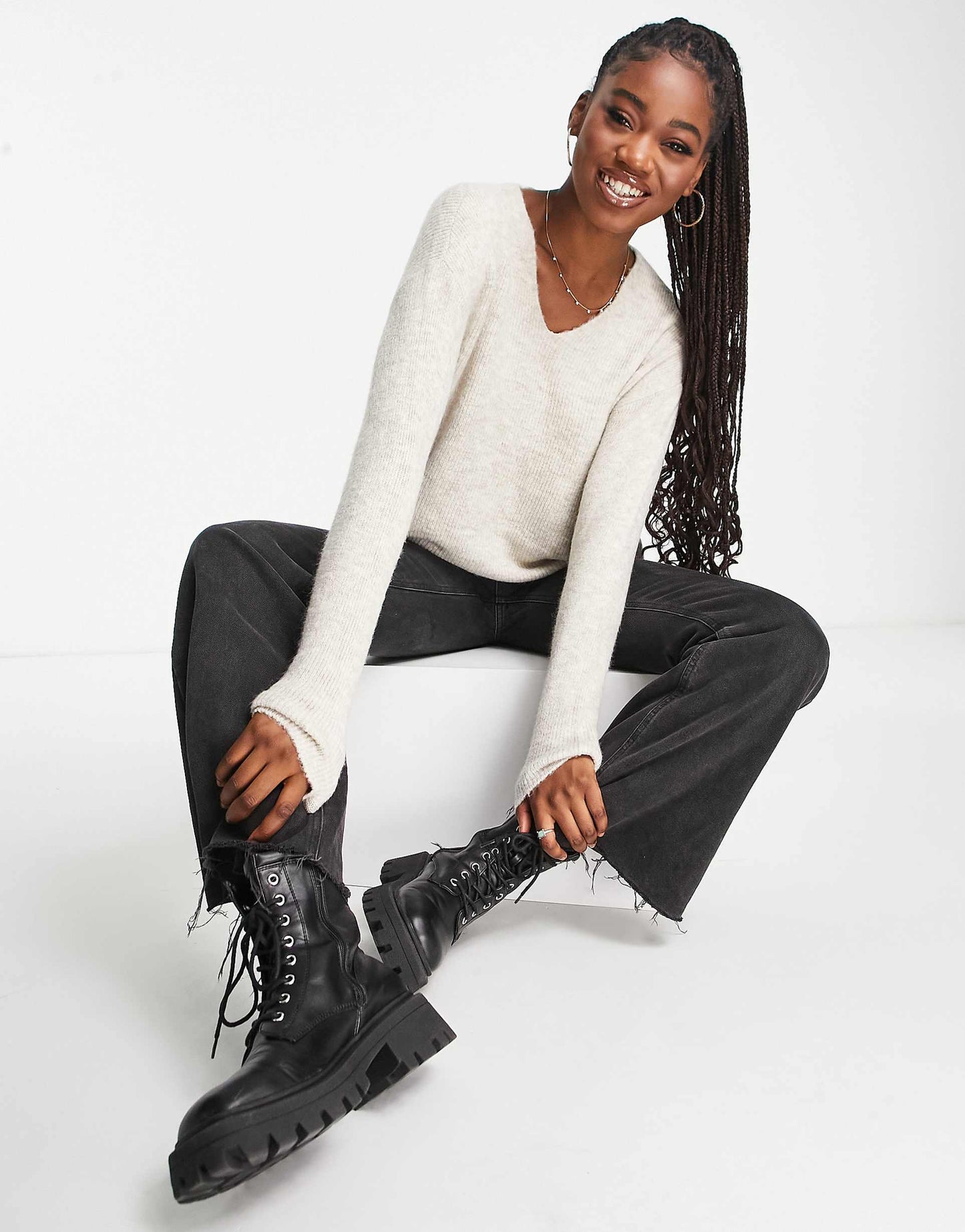 Lightweight V Neck Jumper