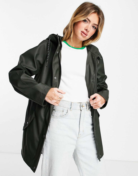 Coated Jacket With Hood