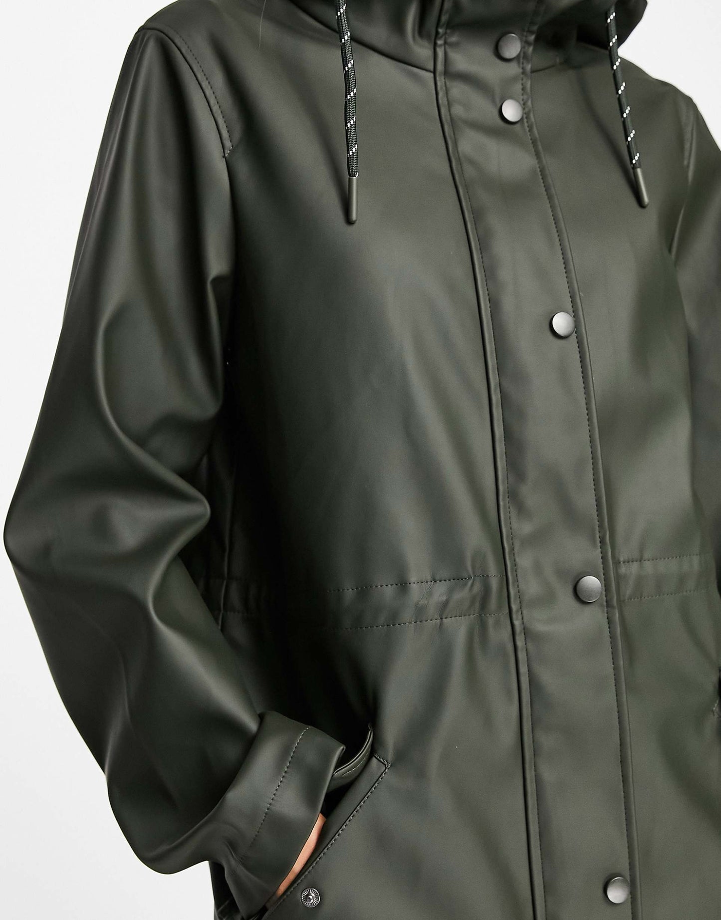 Coated Jacket With Hood
