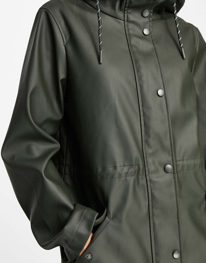 Coated Jacket With Hood
