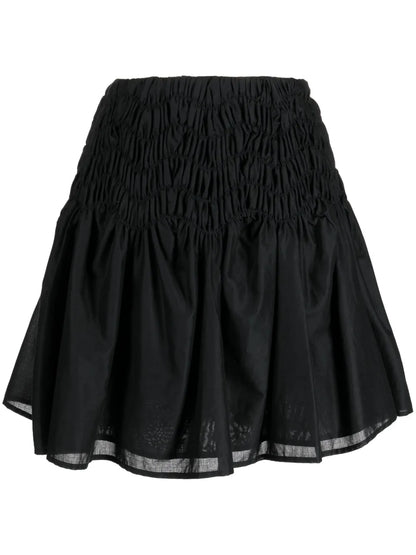 Elysian Smocked-Effect Mini Skirt