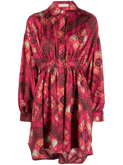 Jude Printed Silk Shirtdress