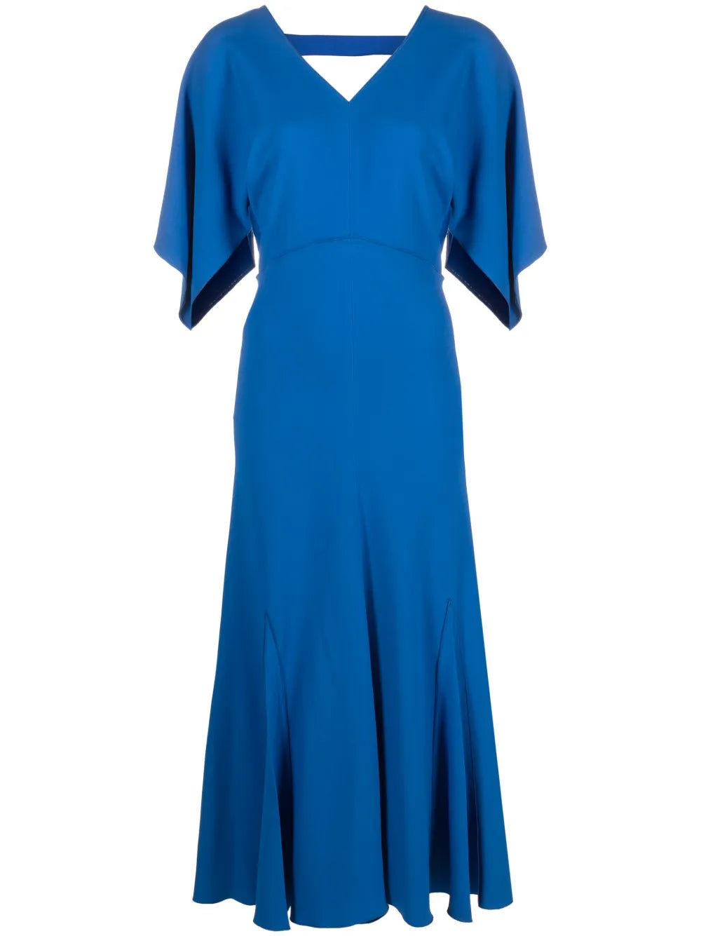 Draped-Sleeve Midi Dress