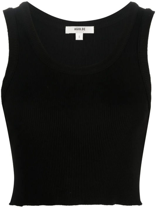 Ribbed-Knit Sleeveless Top