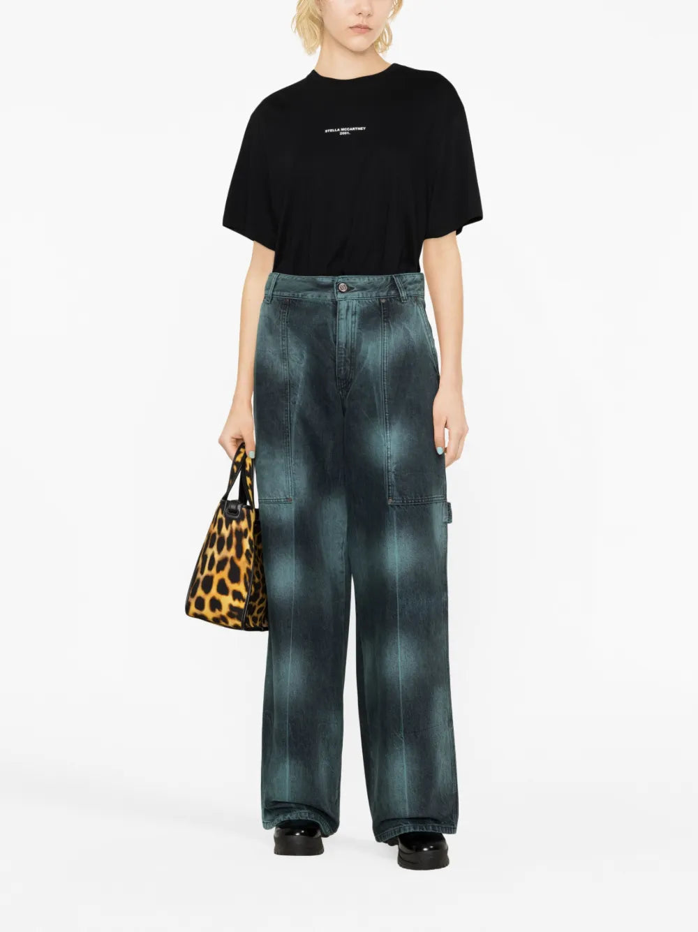 Tie-Dye Wide-Leg Jeans