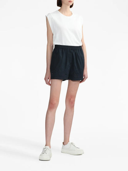 Broderie Anglaise Cotton Shorts