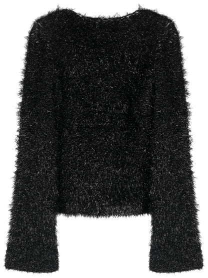 Faux-Fur Open-Back Jumper