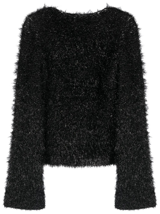 Faux-Fur Open-Back Jumper
