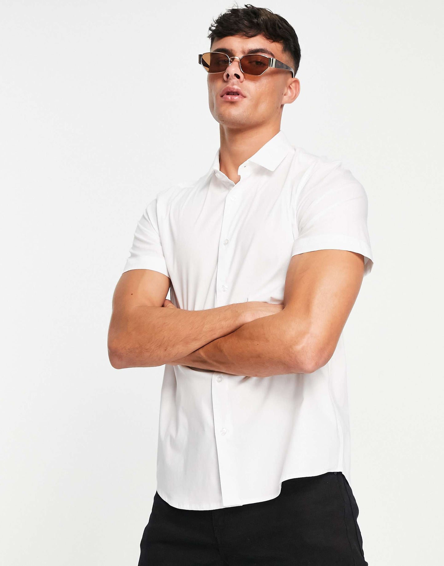 Short Sleeve Smart Shirt With Stretch