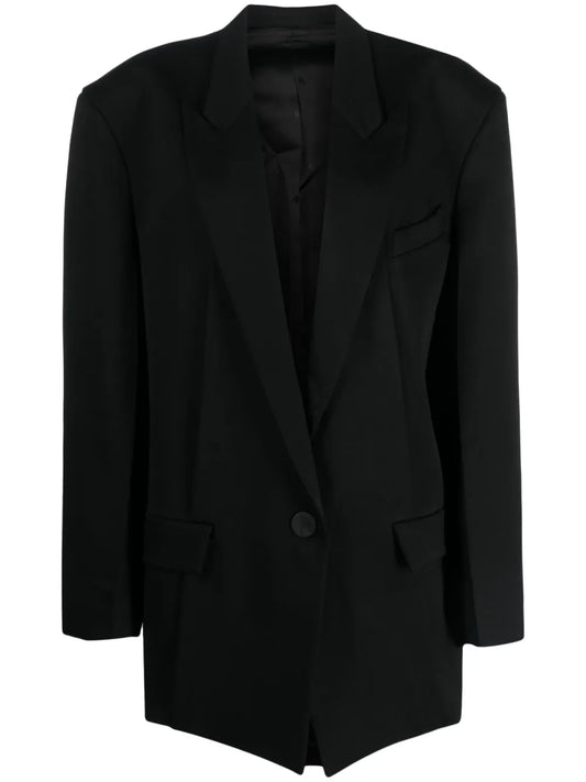 Stretch-Wool Single-Breasted Blazer