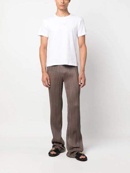 Pleated Straight-Leg Trousers