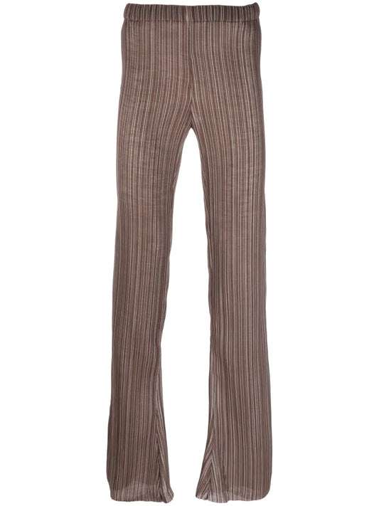 Pleated Straight-Leg Trousers